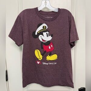 Disney Cruise Line Kids Tee - eggplant color size Youth Small - fits 10/12 YO